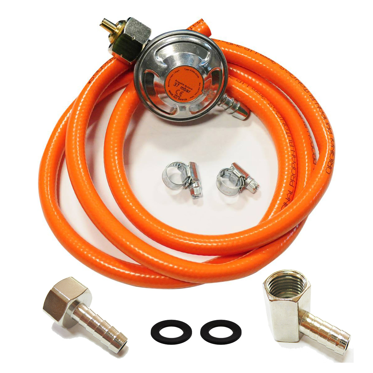 300 cm Propangasschlauch + Druckminderer 37mbar Manometer Gasgrill